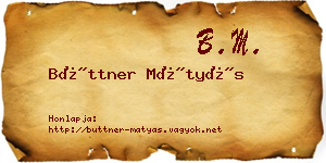 Büttner Mátyás névjegykártya